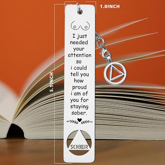 Funny Sobriety Gift for Men Women, Rude Boobs Sobriety Gift, Addiction Recovery Gift AA Gift NA Gift, Sober Gifts for Loved One in Recovery, Inspirational Christmas Graduation Gifts-DB14