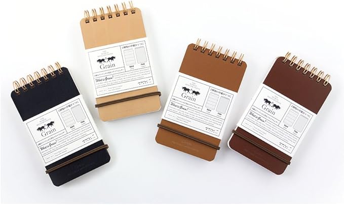 DESIGNPHIL Midori 11796006 Notepad WM Ring Memo Grain Black