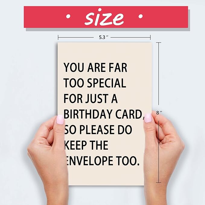 Funny Birthday Cards for Men Him, Happy Birthday Gift Cards for Husband Boyfriend Fiance, Mens Bday Gifts,You Are Far Too Special For Just A Birthday Card