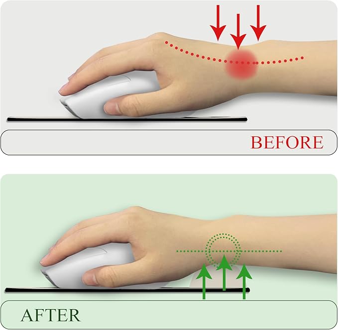 Cat Lovers Ergonomic Mouse Pad with Wrist Rest, Mouse Pads for Desk, Gaming Mouse Pad with Wrist Support, Funny Mousepad with Non-Slip Pain Relief PU Base, Cute Office Desk Accessories Decor