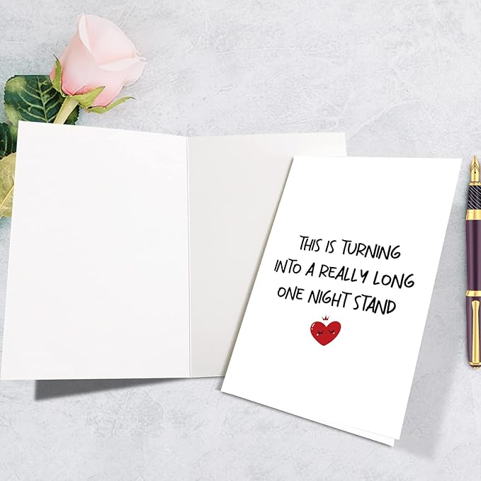 Funny Anniversary Card for Him Her, Humorous Valentines Day Card for Bf Gf, Rude Anniversary Card for Husband Wife