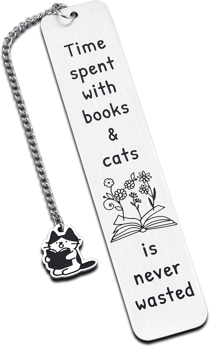 Stocking Stuffers for Women Men Teens Boys Girls Christmas Cat Bookmarks for Women Men, Cat Gifts for Cat Lovers, Cute Bookmarks for Book Lovers, Funny Bookmarks Gift for Readers, Bookish Book Club