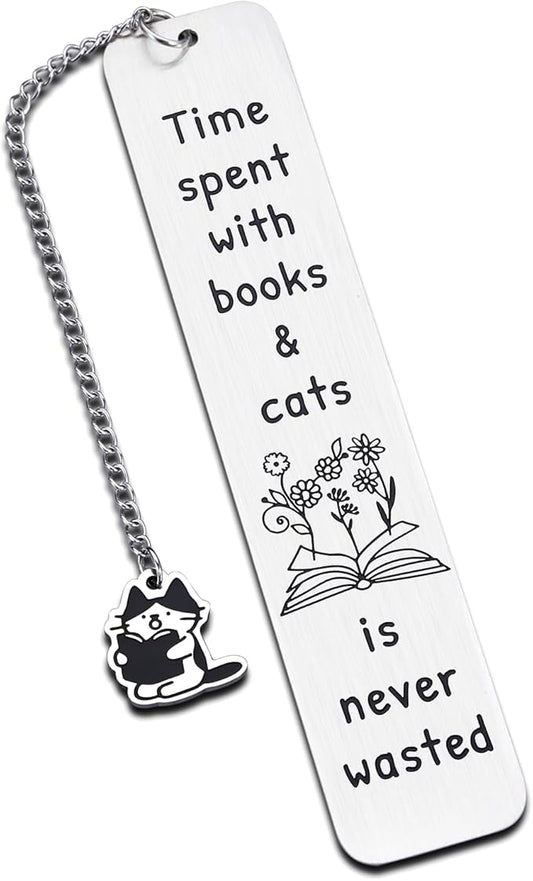 Stocking Stuffers for Women Men Teens Boys Girls Christmas Cat Bookmarks for Women Men, Cat Gifts for Cat Lovers, Cute Bookmarks for Book Lovers, Funny Bookmarks Gift for Readers, Bookish Book Club