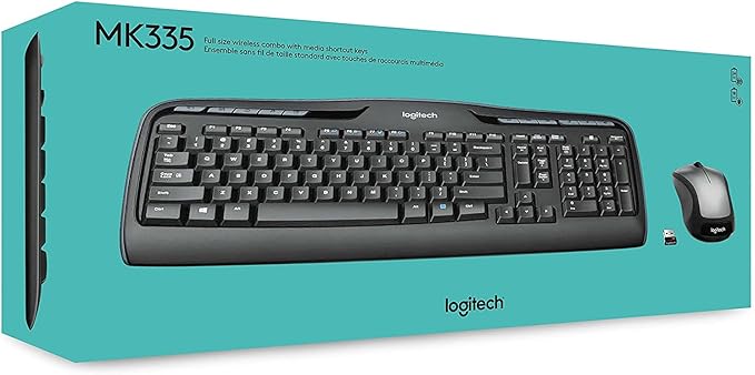 Logitech MK335 Wireless Keyboard and Mouse Combo - Black/Silver