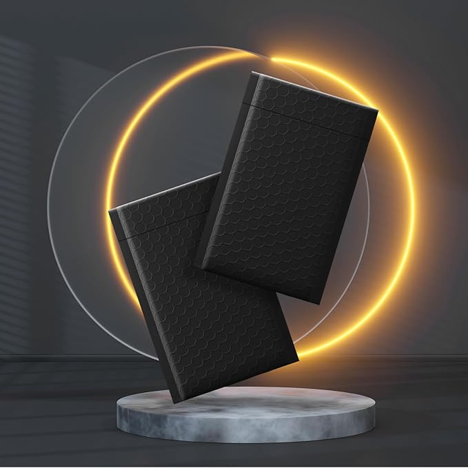 Fuxury 4x8 Bubble Mailer 260 Pack Black Padded Envelopes for Mailing, Small Bubble Mailers Usable Size 4x7" Bubble Envelopes Self-SealPadded Mailers for Small Business Shipping Bulk#000