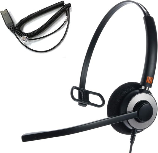 IPD IPH-160 Phone Headset with Noise Cancelling Microphone for Office and Call Center-Compatible with Avaya 1608 1616 9601 9608 9611 9611G 9620 9621 9630 9631 9640 9641 9650 9670 J139 J159 J169 J179
