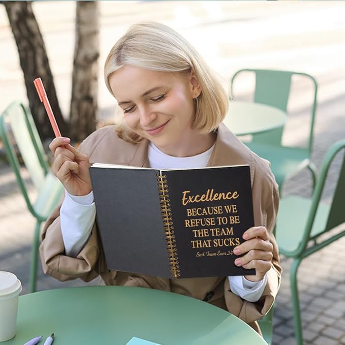 Excellence 160 Blank Pages Spiral Notebook, Employee Appreciation Gifts, Teamwork Gifts for Staff, Team Gifts for Coworkers, Leadership Gifts Team Member Gifts for Colleagues