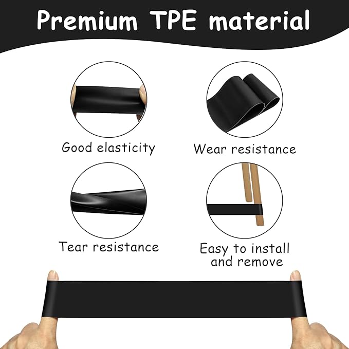 6 Pack Chair Bands for Kids with Fidgety Feet, ADHD Tools for Kids, ROOKEA Sensory Room Must Haves for Adhd Kids Fidget Chair Bands Autism Classroom Must Haves ADHD Tools for Classroom Home Chairs