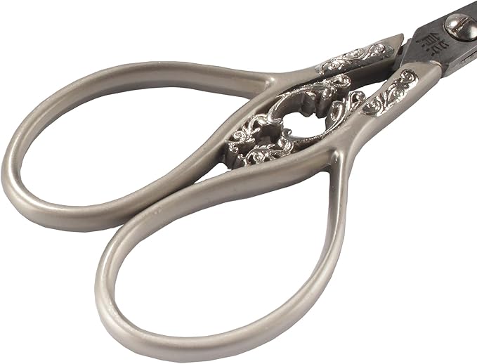 JubileeYarn Scrollwork Embroidery Craft Scissors - Brushed Nickel - 3 Scissors