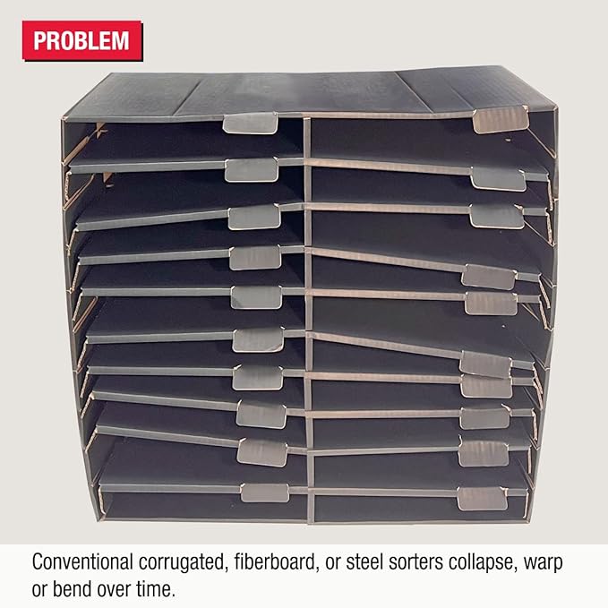 Ultimate Office TierDrop Literature Organizer/Forms Mailroom Classroom Sorter, 16-Compartments with Optional Add-On Tiers for Easy Expansion, Gray w/Black