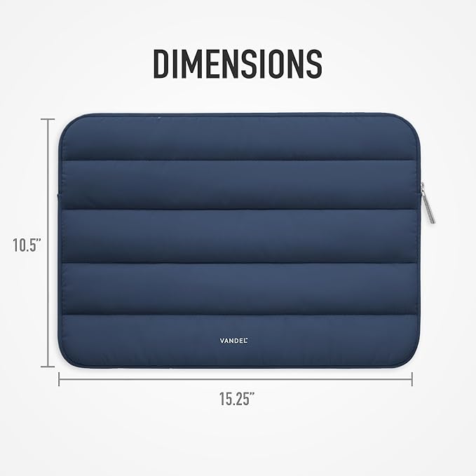 Vandel - Puffy Laptop Sleeve 15-16 Inch Sleeve for Women and Men. College Student Gifts for Christmas, MacBook Pro 16 Inch Case, 15.6 Inch HP Carrying Case Asus/Dell/HP Laptop Case 15.6 Cover