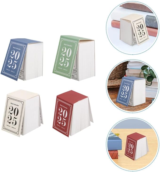 Operitacx Mini Desk Calendar 2025, 8pcs Tear Off Desktop Calendar 2025 Mini Daily Calendar Table Calendar for Scheduler Planner Agenda Organizer Home Office