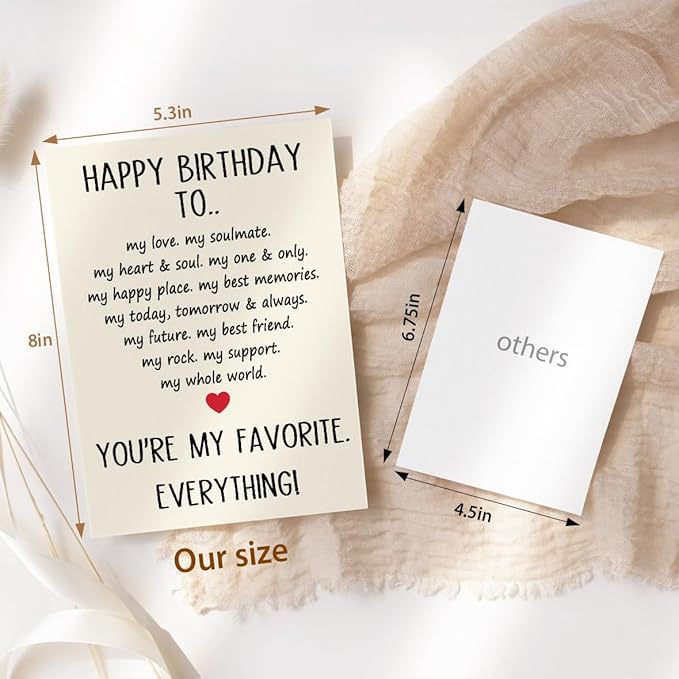 Funny and Romantic Birthday Card & Gifts for Husband, Men, Boyfriend - Sweetest Happy Bday Cards for Him