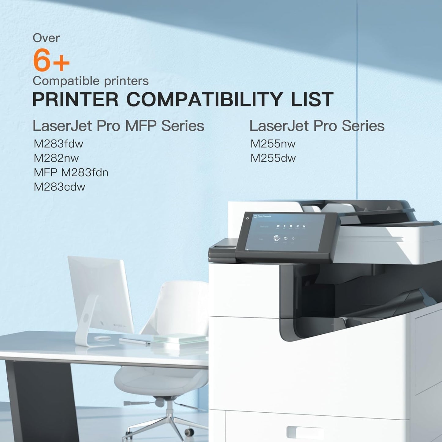 E-Z Ink Compatible 206A (with Chip) Replacement for HP 206A Toner Cartridges 4 Pack 206X to Use with Color Laserjet Pro MFP M283fdw M283cdw M283fdn M282nw Pro M255dw M255nw M283 M255 W2110A High Yield