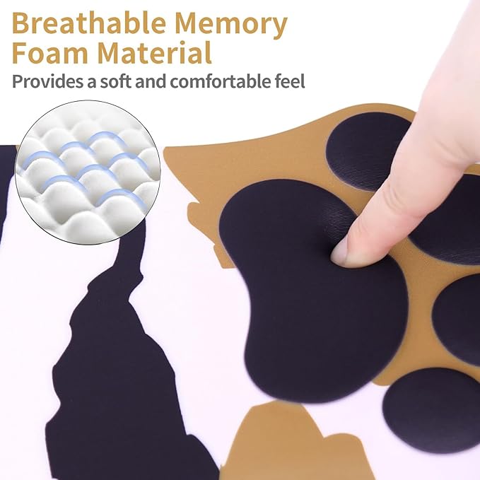 Ergonomic Mouse Pad with Wrist Rest,Cute Cat Paw Mousepad Wrist Support,Comfortable Massage Design Computer Pain Relief Mouse Pad with Non-Slip PU Base for Desk Laptop Gaming,Tortoiseshell
