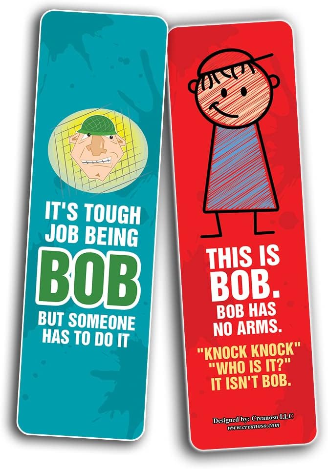 Creanoso Funny BOB (be Like bob) Bookmarks (5-Sets X 6 Cards) – Daily Inspirational Card Set – Interesting Book Page Clippers – Great Gifts for Adults and Professionals