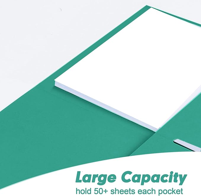 Two Pocket Folders, RAZCC 30 Pack 2 Pocket Folders Fit Letter Size Paper, Paper Folders with Pockets for School Office Business Home, Assorted 5 Colors