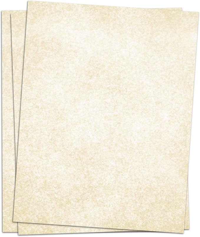 Parchment Paper for Certificates - Stationary Paper for Resumes, Diplomas, Letter Size Certificate Paper, 50 Sheets Double-Sided Diploma Paper, 100gsm, 8.5" x 11" Parchment Paper for Printing