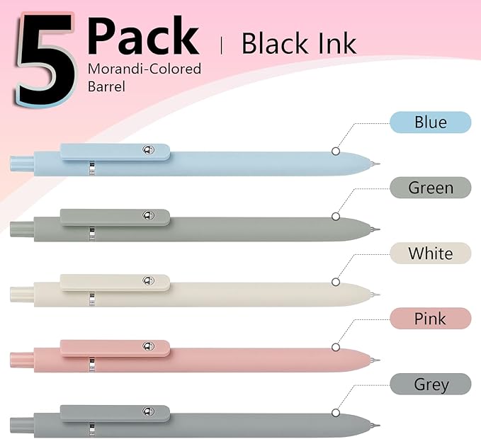 ITAWIXS Aesthetic Gel Ink Pens, 10pcs Fine Point Smooth Writing Pens, Office Desk Accessories, Cute Morandi Pens for journaling School Office Supplies, Gifts for Women and Men