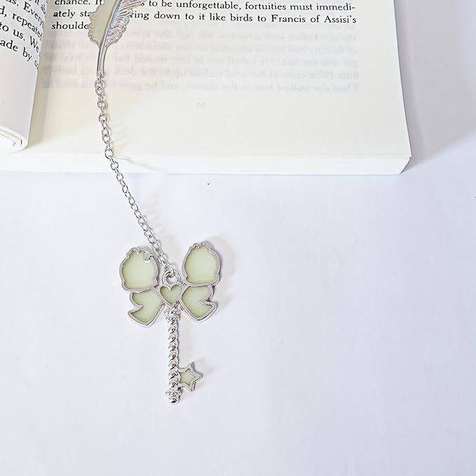 Zodiac Feather Bookmark Gifts for Women Men, Cool Metal Bookmark Glow in The Dark Gemini Bookmark, Luminous Star Sign Constellation Horoscope Bookmark Gifts