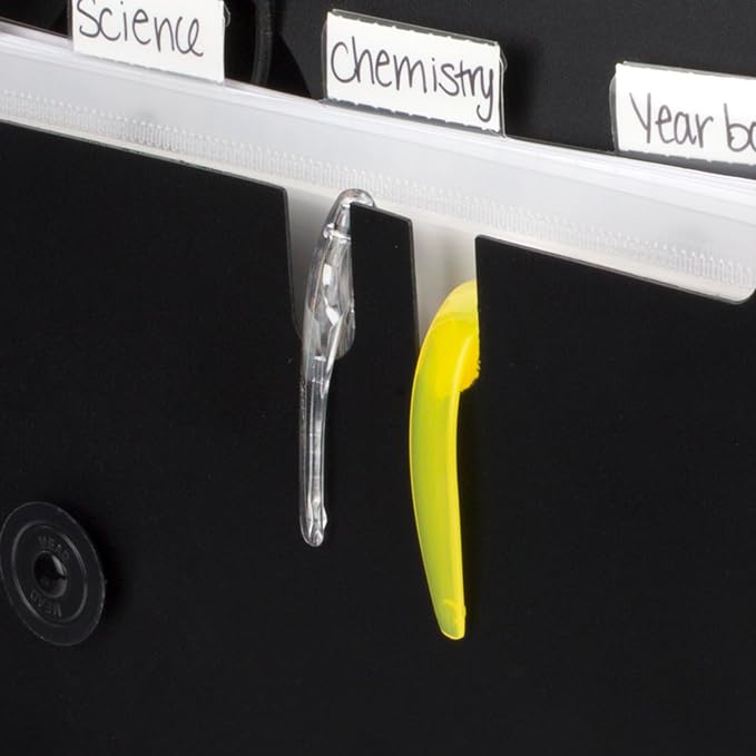 Five Star Expanding File Organizer, 6-Pocket Accordian File Organizer, Bungee Closure, Holds 11" x 8-1/2", Black (72391)