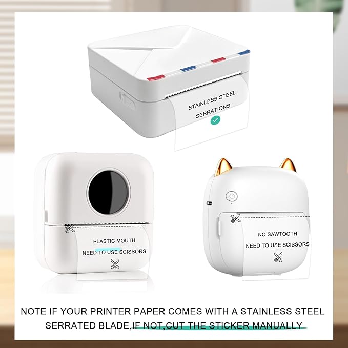 Transparent Self-Adhesive Thermal Paper, Glossy Thermal Printer Paper for Mini Portable Printer, 57mm X 2.5mm, 3-Rolls Thermal Labels for Most Pocket Printer