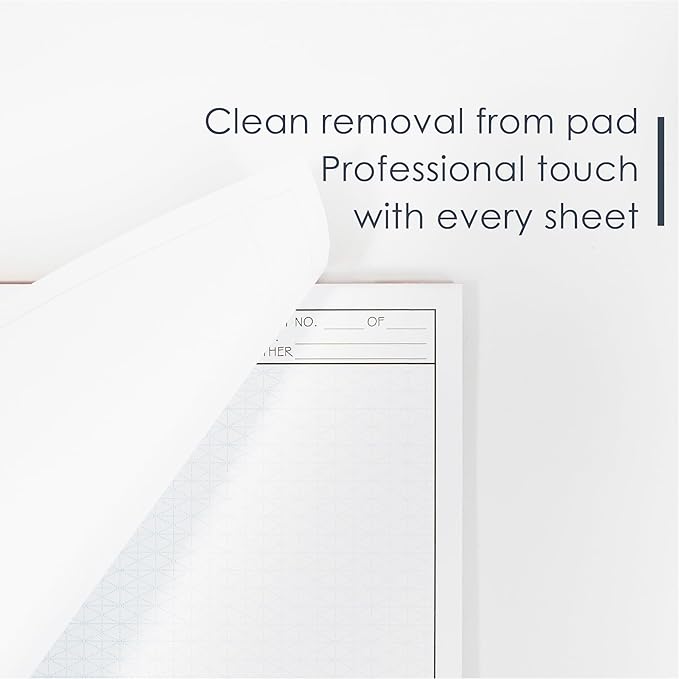 8.5" x 11" Isometric Graph Paper 50 Sheets Landscape - 0.25" Grid, Non-photo Blue, High Brightness, Drafting, Engineering, Art, 3D Design (3-Pack)