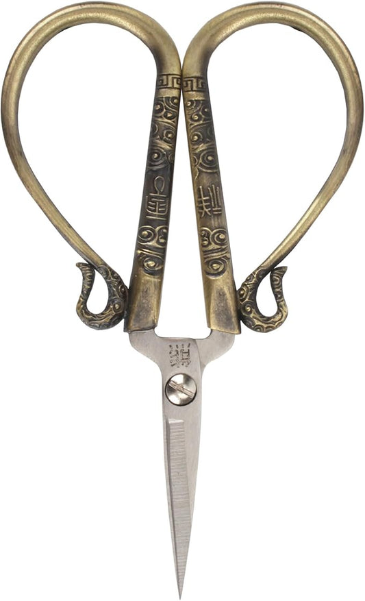 JubileeYarn Classic Chinese Small Embroidery Craft Scissors - Bronze - 1 Scissor