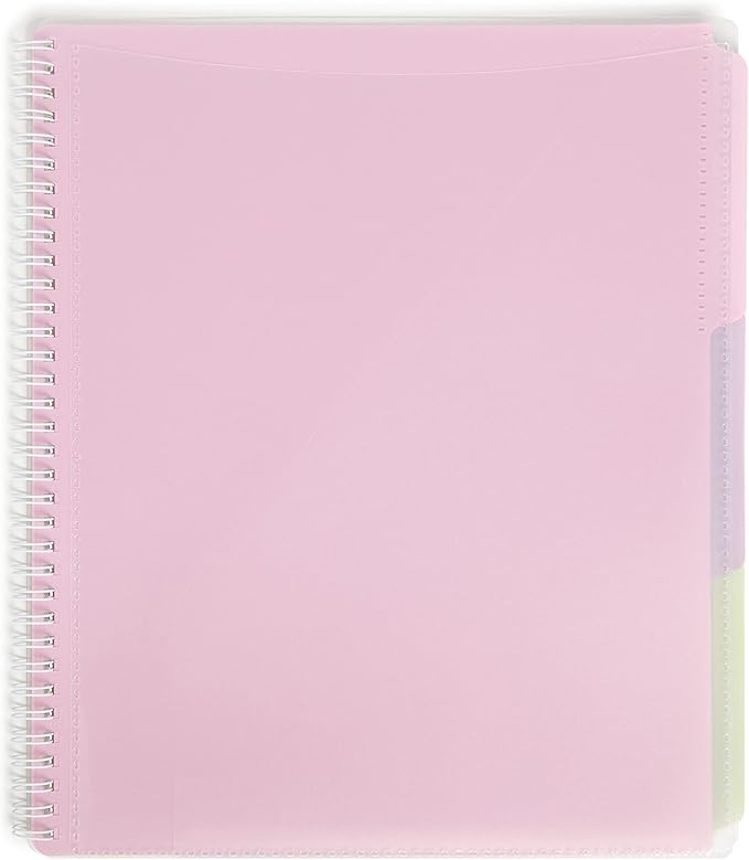 Smead Poly Project Organizer, 6 Tabs, 12 Pockets, Letter Size, Pastel (89208) (Pack of 1)