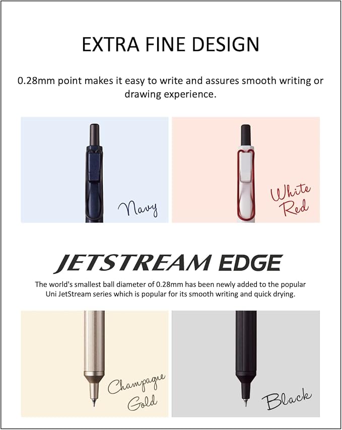 Uni Jetstream Edge 0.28mm Black Ink 10 Refills (SXR20328.24), Sticky Notes Value Set