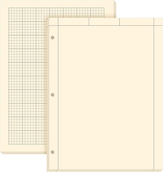 Seajan 2 Pcs Engineering Computation Pad Engineer Pad 8.5 x 11 Inches Engineering Notebook Graph Paper Notebook, 5 Squares Per Inch Evidence Engineering Pad, 100 Sheets/Pack (Yellow)