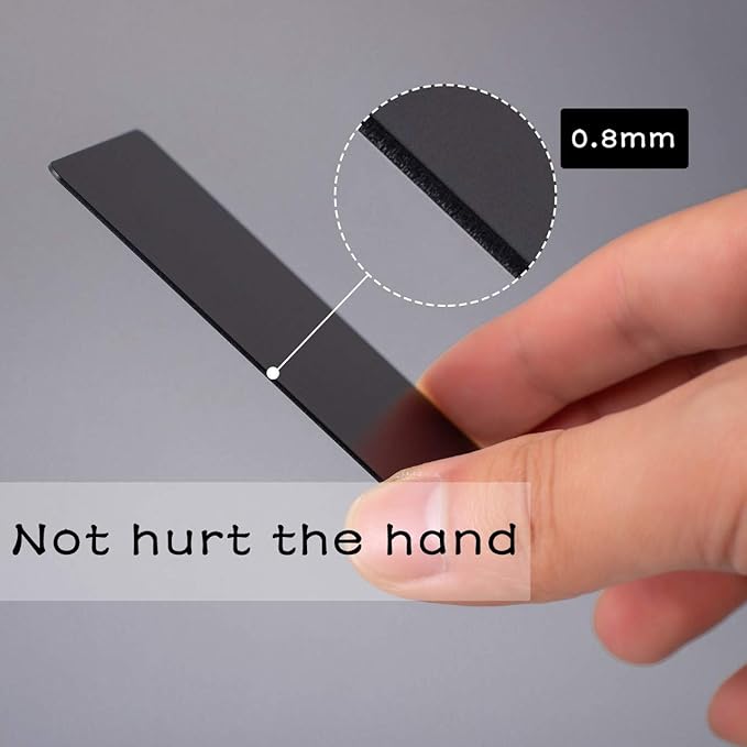 Thick Aluminum Metal Business Cards Anodized Aluminum 86 X 54 X 0.8mm with Protector Sleeves (black-10)