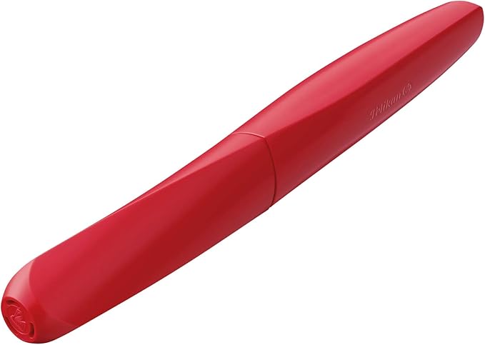 Pelikan Twist Fountain Pen with 1 Ink Cartridge, Fine Nib, Fury Red, Boxed (814812)