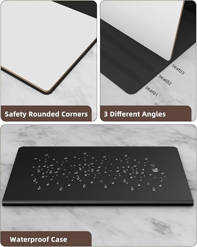 Small Dry Erase Board with Stand for Desk, Portable Reusable Desktop Notepad, 9.5 * 6.6in Memo White Board,Office Home Supplies Desk Accessories MH770 (Rose)