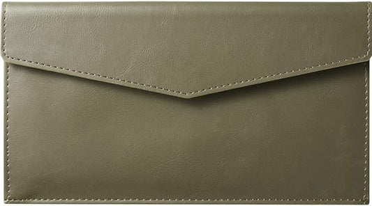 King Jim 1994LUOori Document Case, Envelope Size, Synthetic Leather, Leather Festival, U, Olive