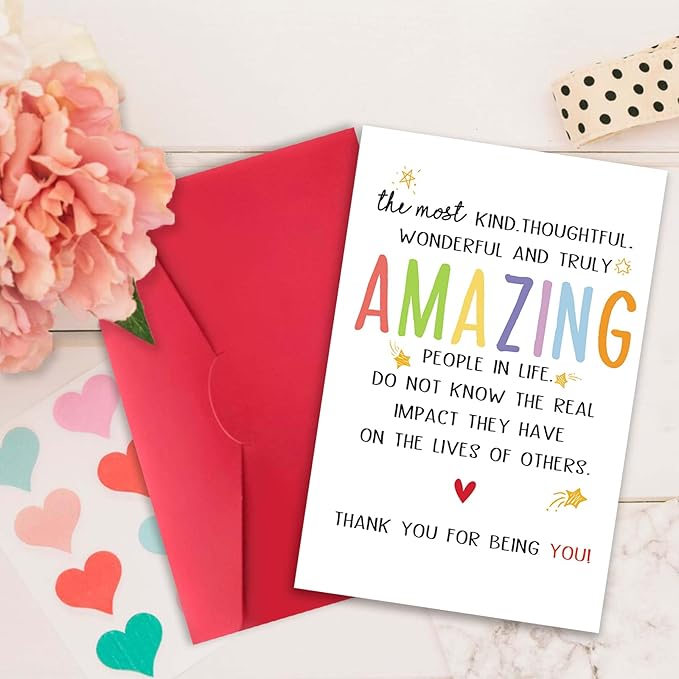 Cute Thank You Card for Best Friend Bestie, Appreciation Gifts for Teacher Boss Coworker Doctor, Sweet Friendship Card for Him Her, Thank You for Being You