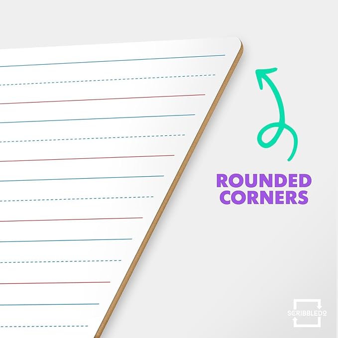 2 Pack Double Sided Whiteboard Lined Dry Erase Board for Kids Ruled Writing Board Handwriting Practice for Kids Small White Board 9x12 Dry Erase Board Lines Education Teacher Supplies