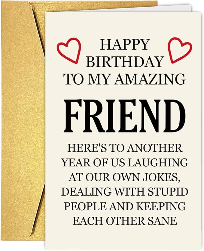 Best Friend Birthday Card, Bestie Birthday Card, Friendship Card for Birthday, Funny Birthday Card for Bestie BFF, Best Friend Birthday Gifts for Bestie Women Brother Him, Birthday Card Sister Brother