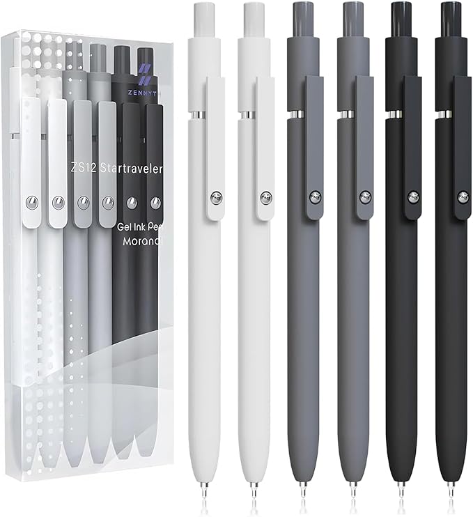 ITAWIXS 6Pcs Cute Gel Pens, 0.5mm Fine Point Smooth Writing Pens, Aesthetic Pens for Journaling Note Taking, Office School Supplies, Gifts for Women