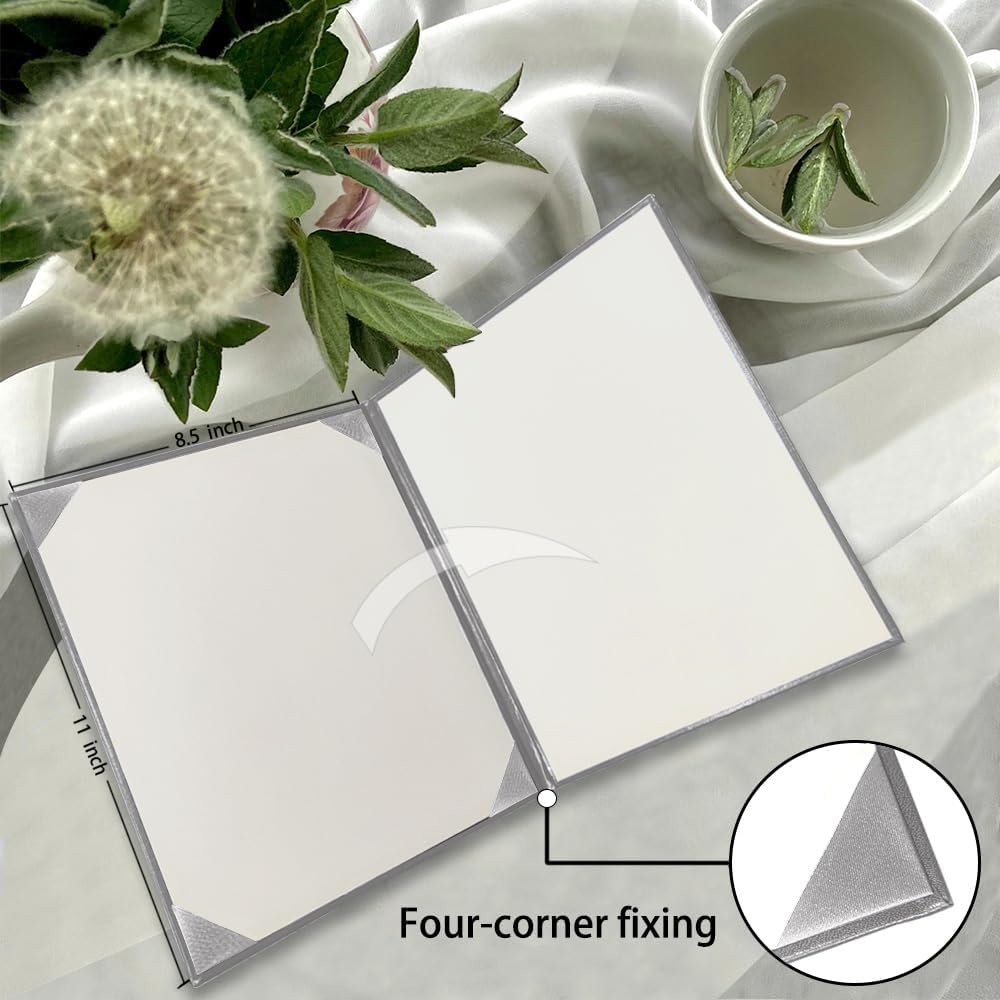 Certificate Holders 8.5"x11" Graduation Diploma Cover Document Leather Folders,Grey-100 Pack