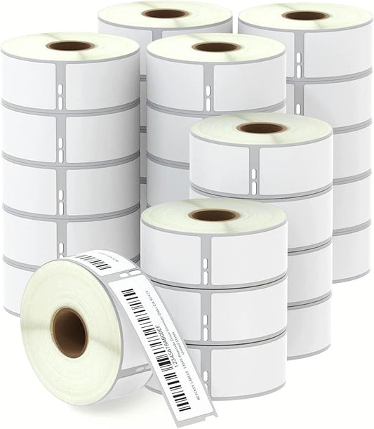 BETCKEY - Compatible DYMO 30252 (1-1/8" x 3-1/2") Address & Barcode Labels - Compatible with DYMO Labelwriter 450, 4XL, NOT Fit 550 & 5XL [28 Rolls/9800 Labels]