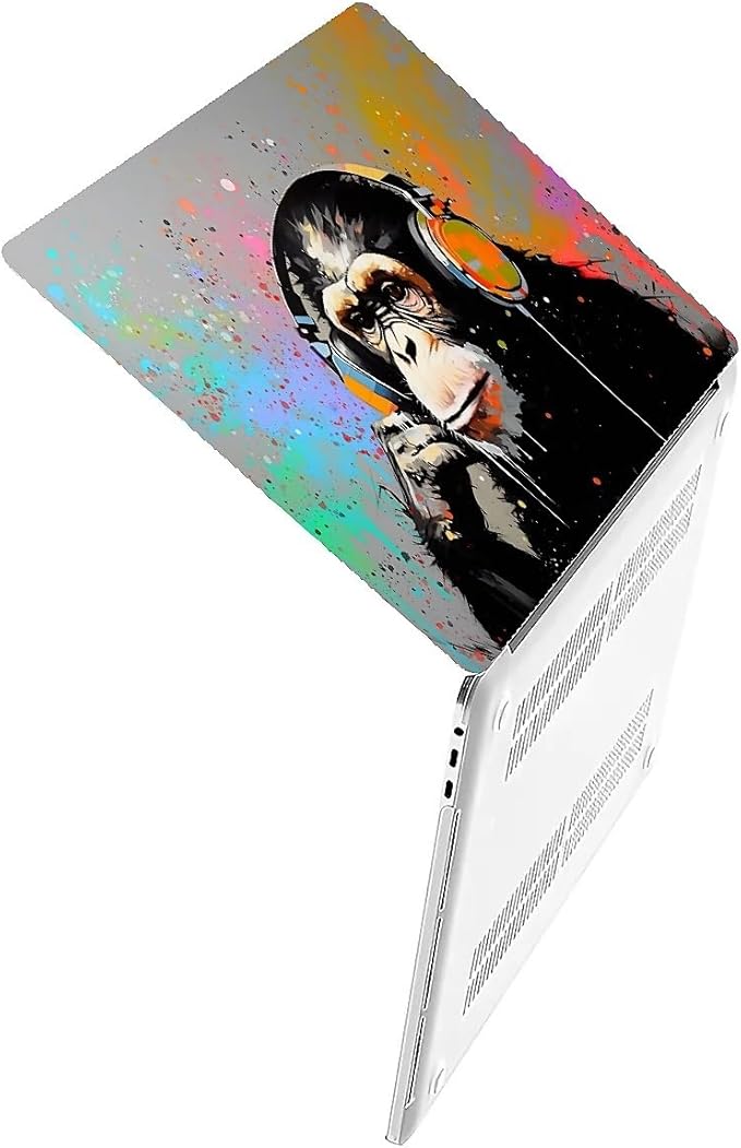 Compatible with 16 Inch MacBook Pro A2141, Music Monkey with Headphone Hard Plastic Shell Cover Case