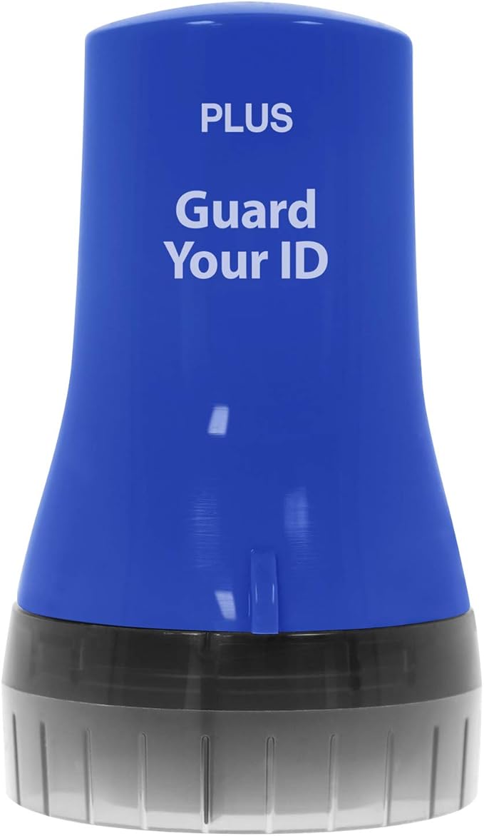Guard Your ID Wide Advanced Roller 2.0 Identity Theft Prevention Security Stamp Blue