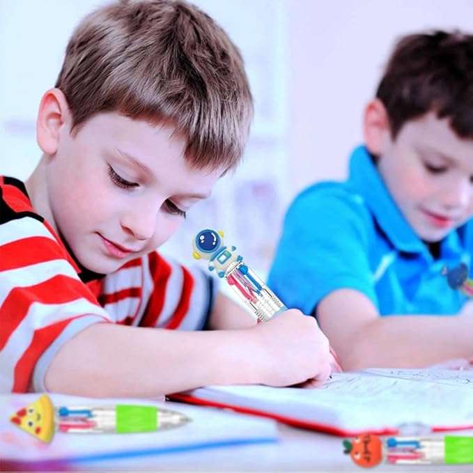 24Pcs Fun Pens Multicolor Pen in One, 4-in-1 Cute Pens Bulk Kawaii Pen Mini Ballpoint Pen for School, Office,Classroom, Teacher