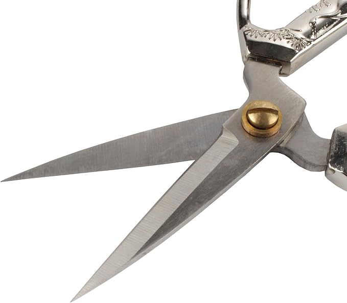 JubileeYarn Crane Motif Small Embroidery Craft Scissors - Brushed Nickel - 3 Scissors