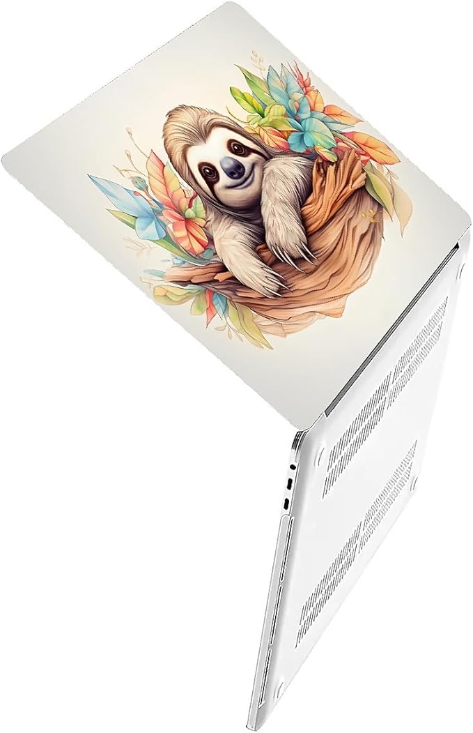 Compatible with 12 Inch MacBook A1534, Cute Sloth Hard Plastic Shell Cover Case