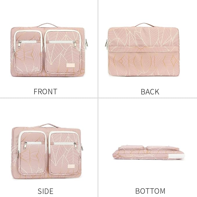 canvaslife 360° Protective Laptop Sleeve Case Bag Cover with Handle For iPad 12.9 inch,MacBook Pro Air 13" and 12.5 inch-13.3 inch Laptop (Golden leaf)