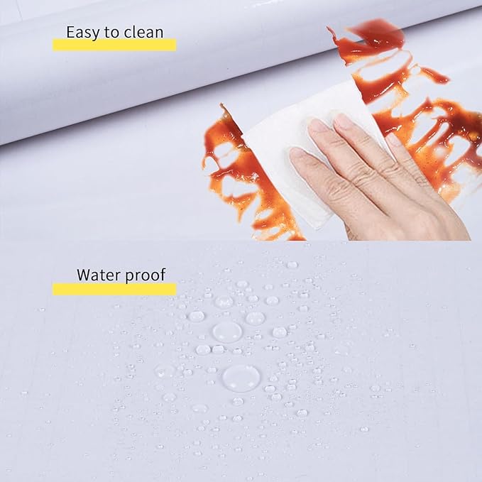 Clear Contact Paper, Plastic Wall Protector Sheet, Clear Contact Paper Peel and Stick, Self Adhesive Removable Book Cover Protector (Clear 15.7 x 196 in)