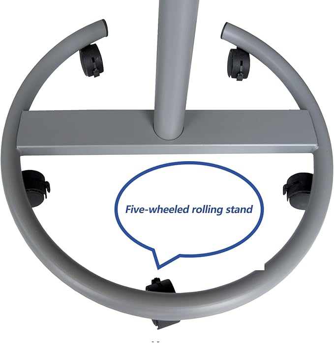 BEST BOARD Magnetic Mobile Whiteboard - 40 x 26 inches, Portable Dry Erase on Rolling Stand with 25 sheets School Paper & Height Adjustable, Grey Easel Flipchart Stand