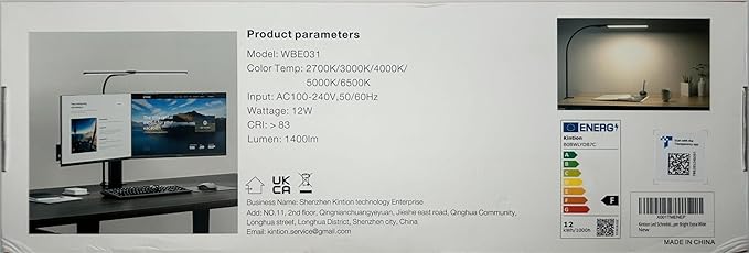 Kintion Desk Lamps for Home Office, 12W Flexible Gooseneck Smart Lighting, Ultra-Bright Extra-Wide Task Light, Study Light, Architectural Light with Clip